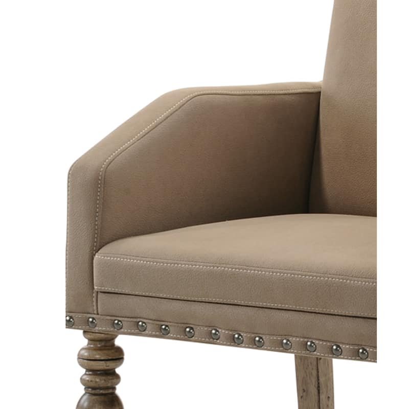 Roundhill Furniture Birmingham Brown Microfiber Script-printed Armchair (Set of 2)