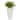 Nearly Natural Silk Artificial Agave in White Planter