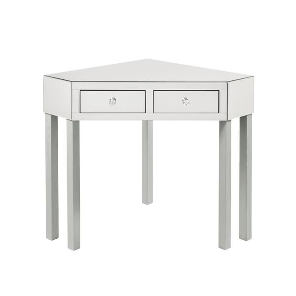 Shop Portia Mirrored 2 Drawer Vanity Corner Vanity Table And