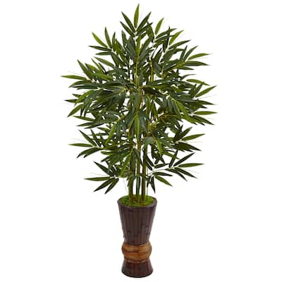 Nearly Natural 5-foot Bamboo Tree in Bamboo Planter