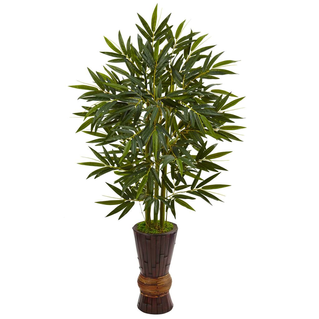 Nearly Natural 5-foot Bamboo Tree in Bamboo Planter