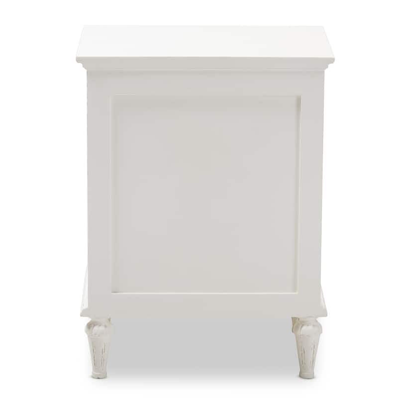Rustic Wood 3-Drawer Nightstand by Baxton Studio
