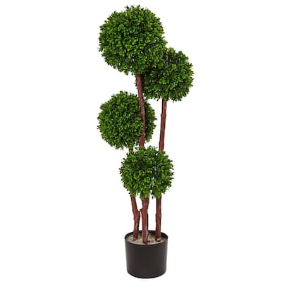 Nearly Natural 3-foot Boxwood Topiary UV Resistant Indoor/ Outdoor Tree