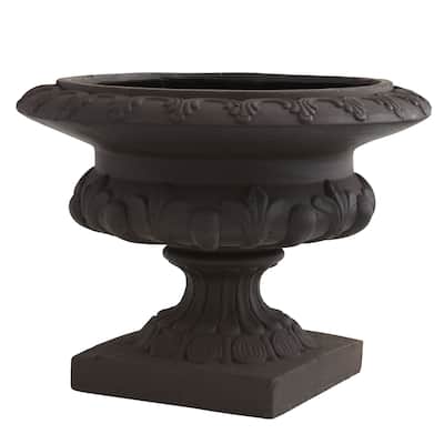 Nearly Natural Iron Finished Indoor/Outdoor Decorative Urn