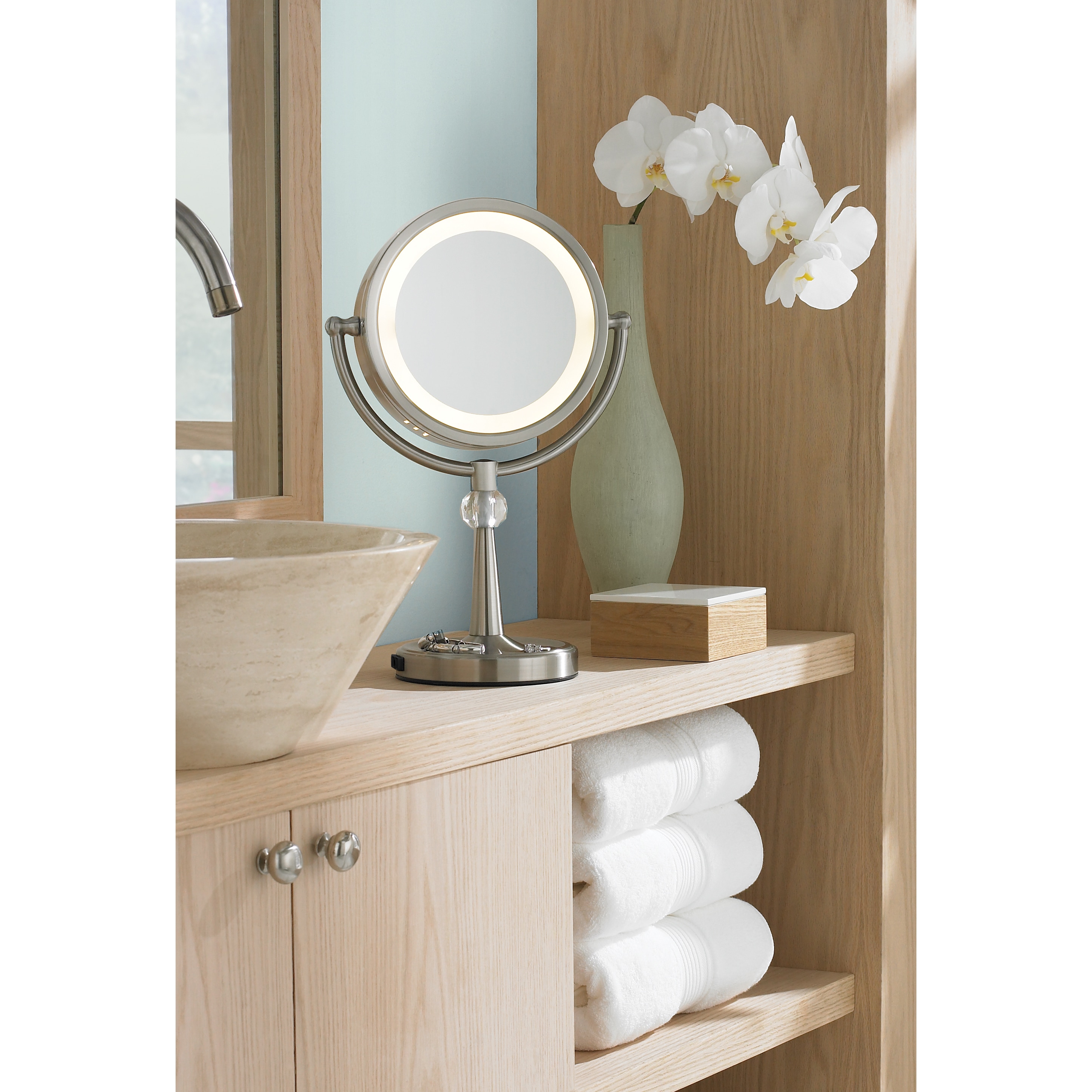 tall magnifying makeup mirror