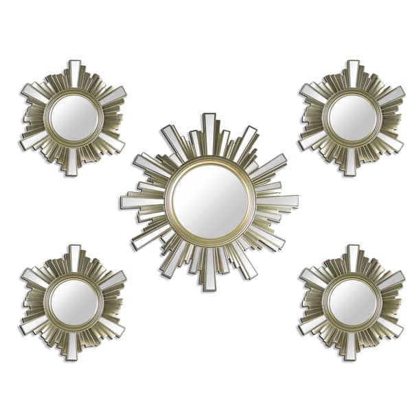 Shop Discontinued Art Deco Gold Sunburst Decorative Framed Wall