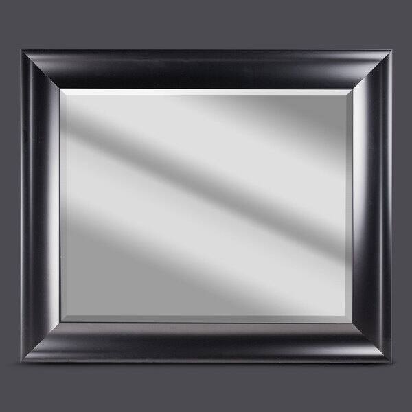 Shop American Art Decor Bentley Medium Rectangular Black Framed Beveled Wall Vanity Mirror A Overstock 16565289