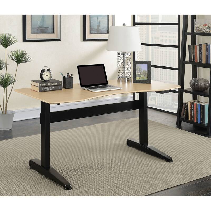 Glidene Modern Metal Lift Adjustable Standing Desk by Furniture of America