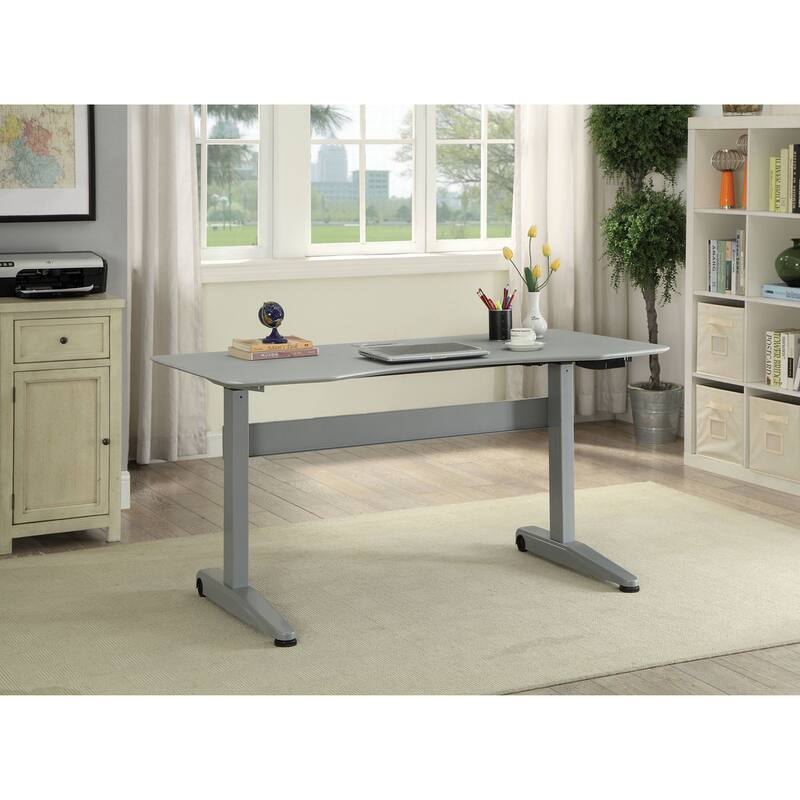 Glidene Modern Metal Lift Adjustable Standing Desk by Furniture of America