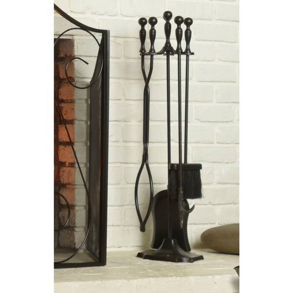 Shop Shelterlogic Black 5 Piece Fireplace Tool Set Free Shipping