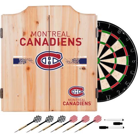 NHL Dart Cabinet Set with Darts and Board