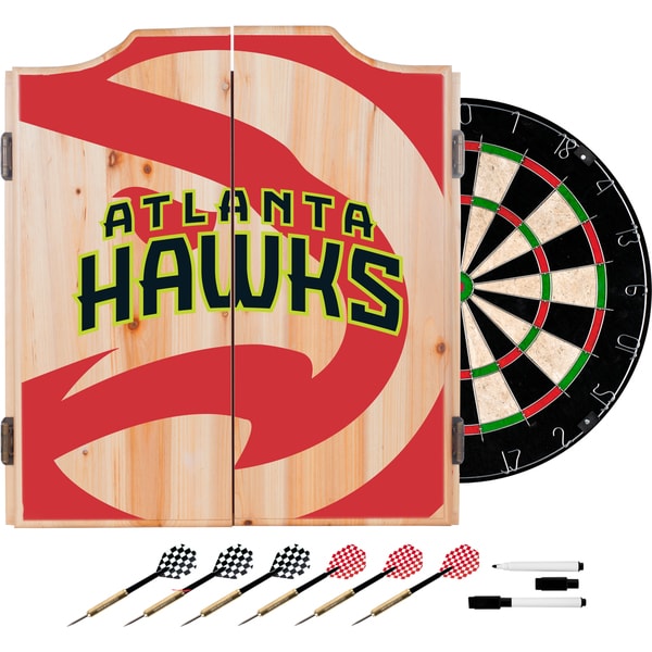 NBA Dart Cabinet Set with Darts and Board - Choose Your Team (Fade)