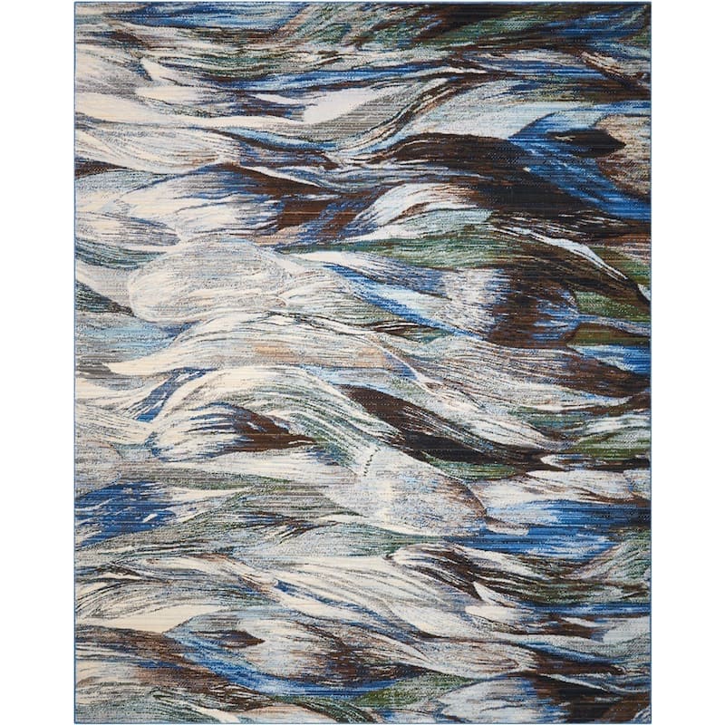 Nourison Chroma Area Rug - 7'9" x 9'9" - Charcoal/Blue - Rectangle