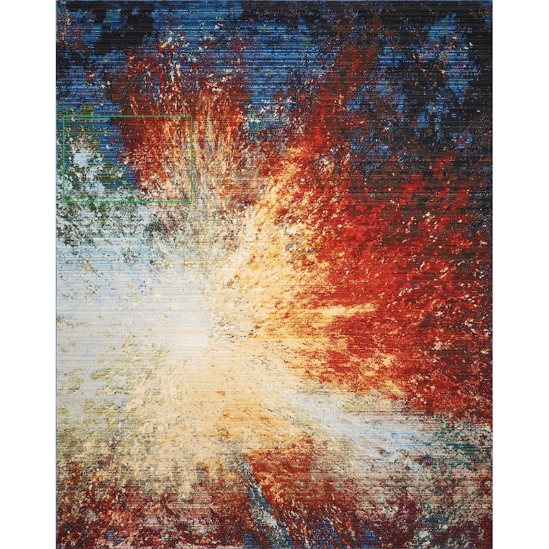 Nourison Chroma Area Rug - 5'6" x 8' - Red/Multi - Rectangle