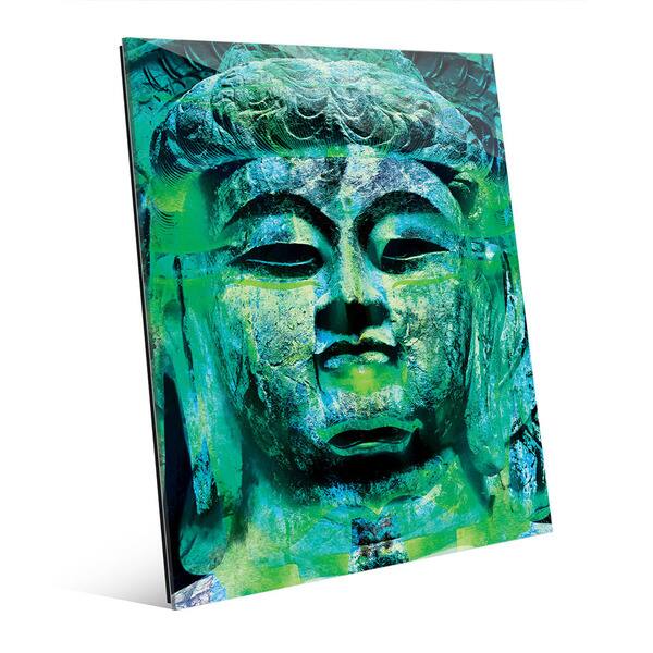 Teal Buddha Abstract Wall Art Print on Acrylic - Overstock - 16566317