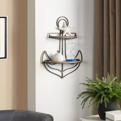 Danya B. Anchor Wood Wall Shelf