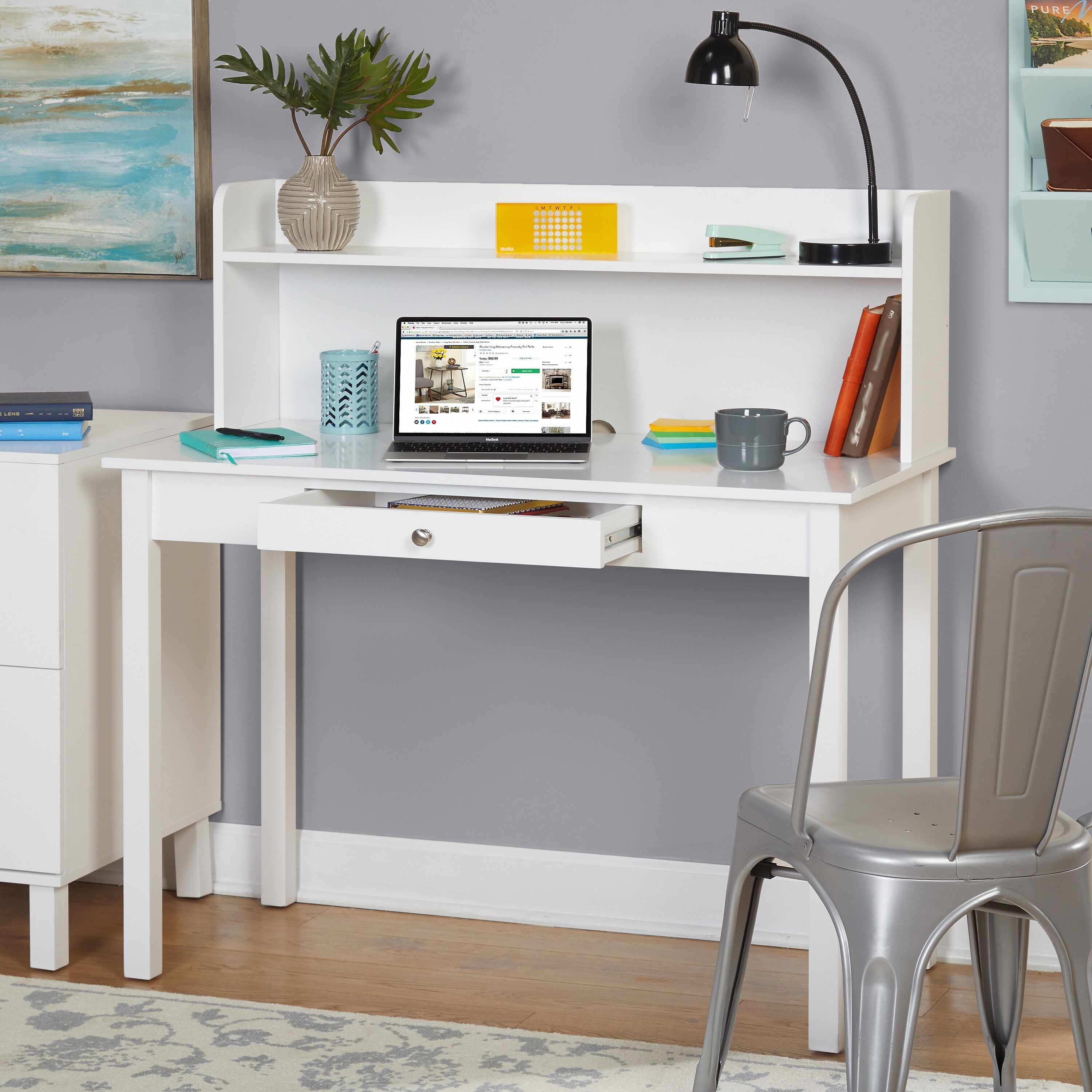 Shop Simple Living Foster Desk With Hutch On Sale Overstock