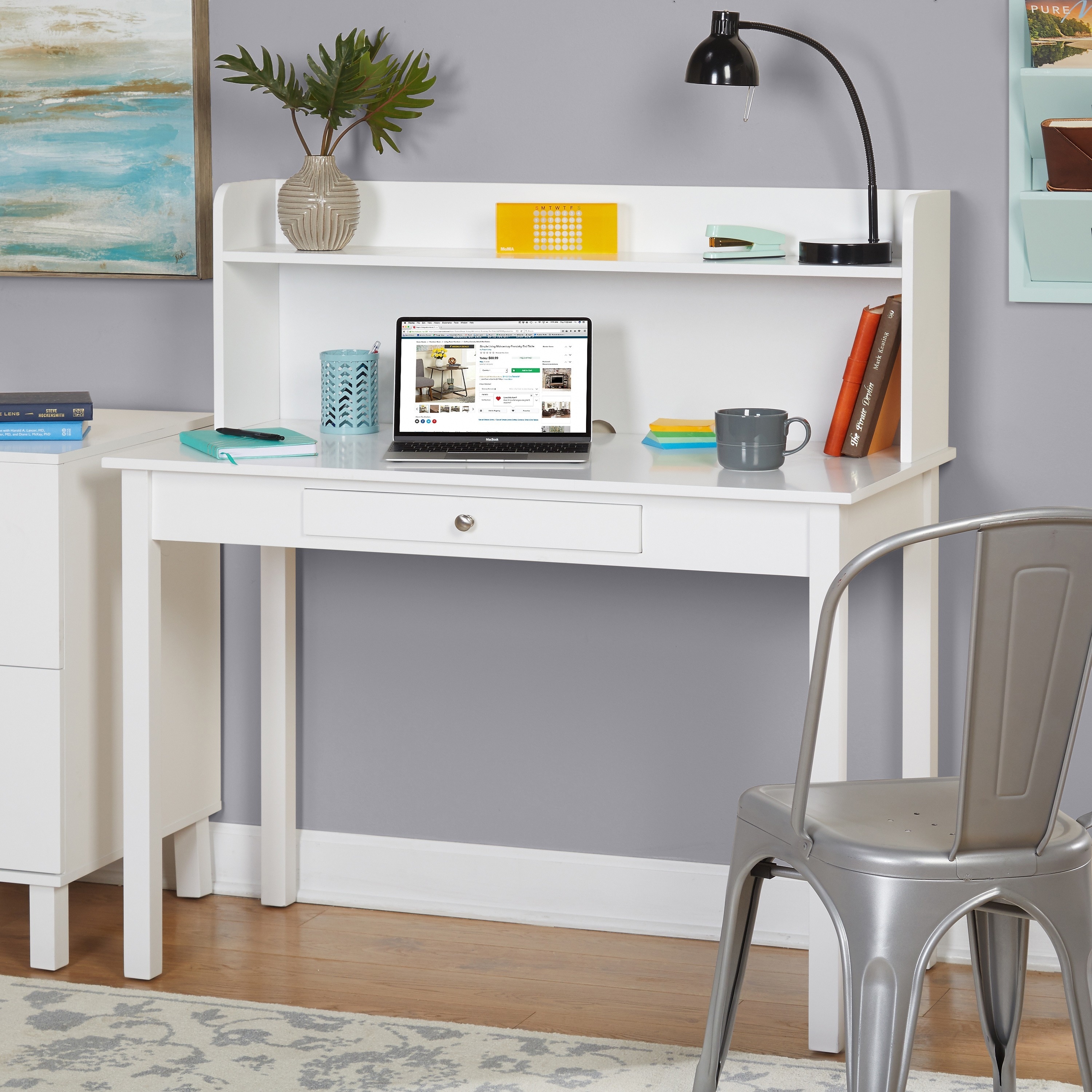 Shop Simple Living Foster Desk With Hutch On Sale Overstock