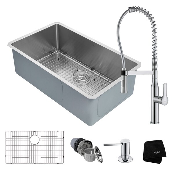 Kraus 32 Inch Undermount Single Bowl Stainless Steel Kitchen Kraus 32 Inch Undermount Single Bowl Stainless Steel Kitchen Sink Kpf 1640 Nola Commercial