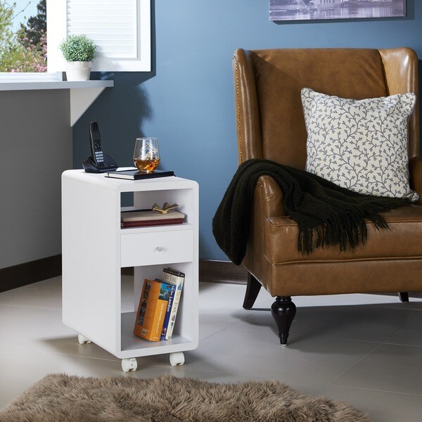 Shop Furniture of America Lendel Contemporary 1drawer Storage Side