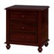 preview thumbnail 5 of 9, Dole Traditional Solid Wood 3-Drawer Youth Nightstand but Furniture of America