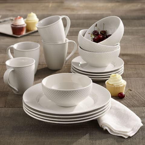 Elle Decor Chloe Porcelain 16PC Dinnerware Set