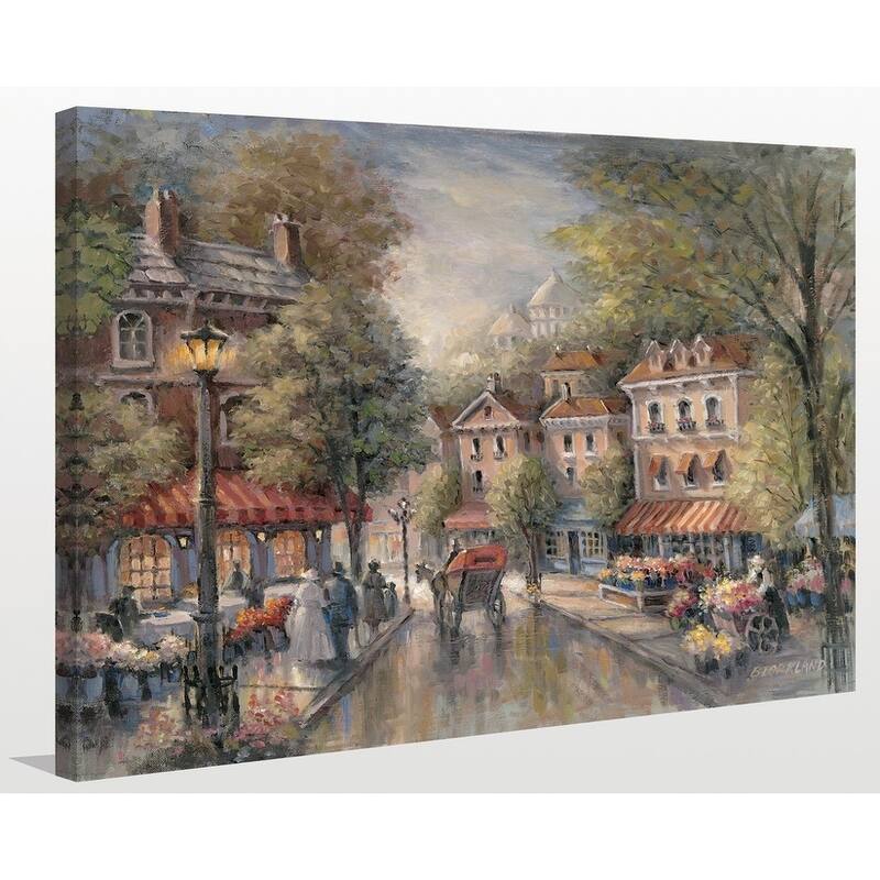 "French Street Scene I" Giclee Stretched Canvas Wall Art
