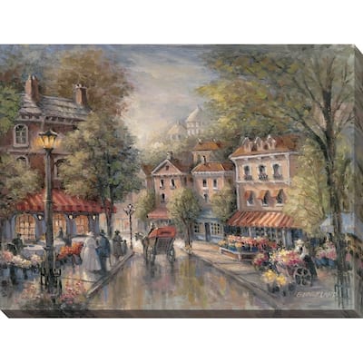 "French Street Scene I" Giclee Stretched Canvas Wall Art