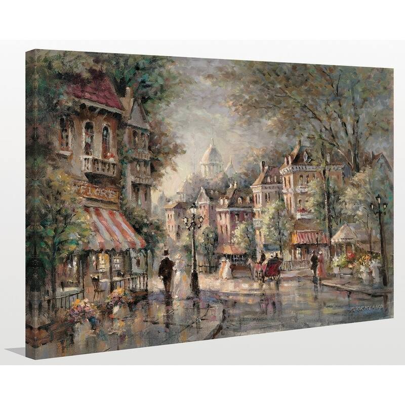 "French Street Scene II" Giclee Stretched Canvas Wall Art