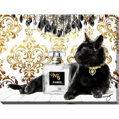 BY Jodi "Black beauty" Giclee Stretched Canvas Wall Art