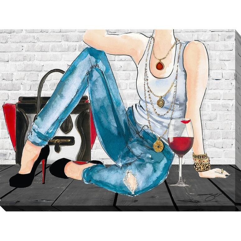 BY Jodi "Lets talk" Giclee Stretched Canvas Wall Art