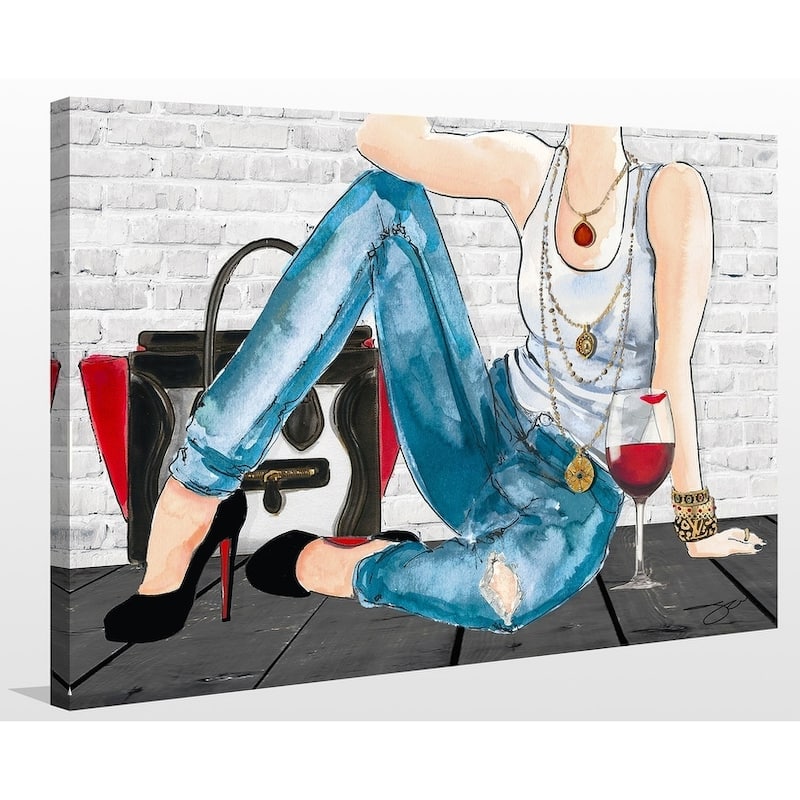 BY Jodi "Lets talk" Giclee Stretched Canvas Wall Art