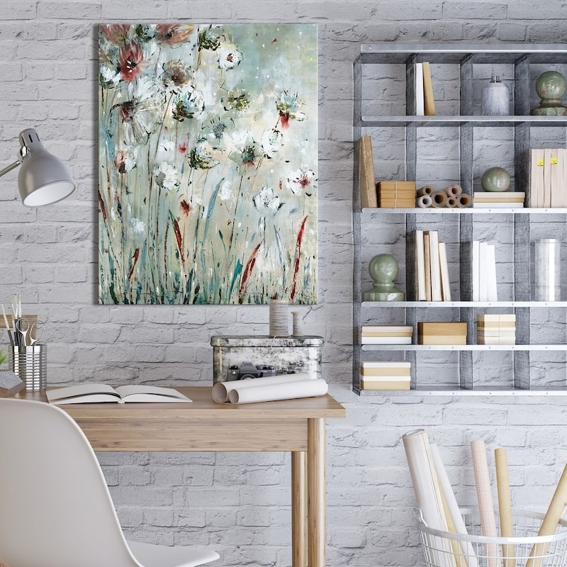 "Night Flowers" Giclee Stretched Canvas Wall Art