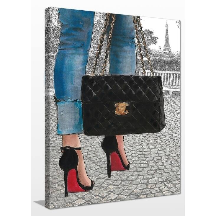 BY Jodi "Paris park" Giclee Stretched Canvas Wall Art