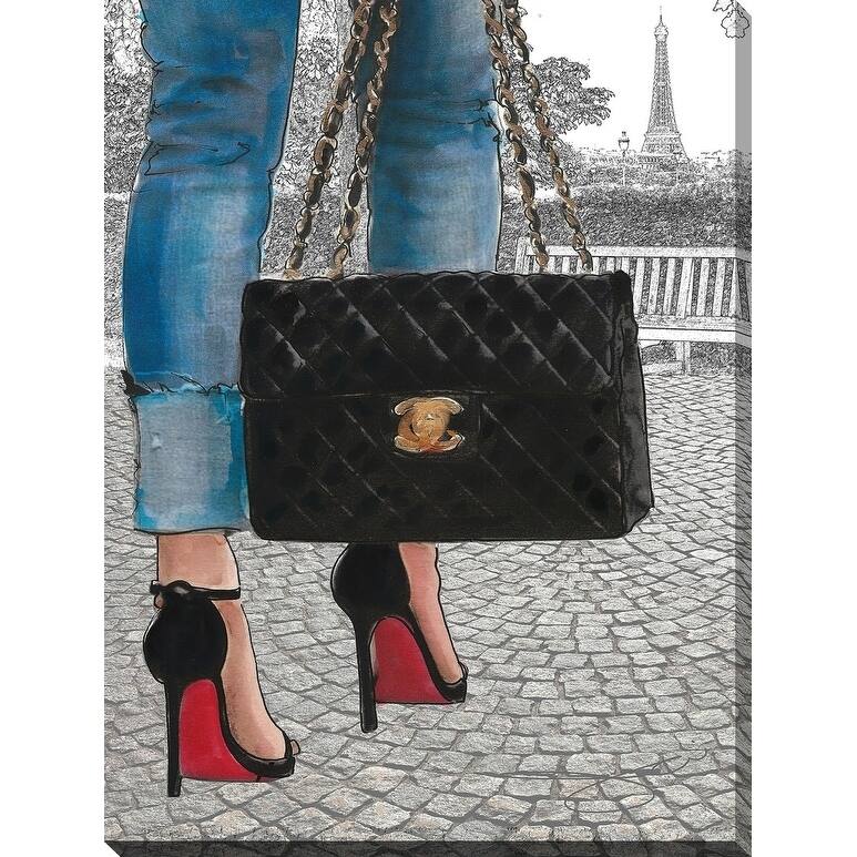 BY Jodi "Paris park" Giclee Stretched Canvas Wall Art