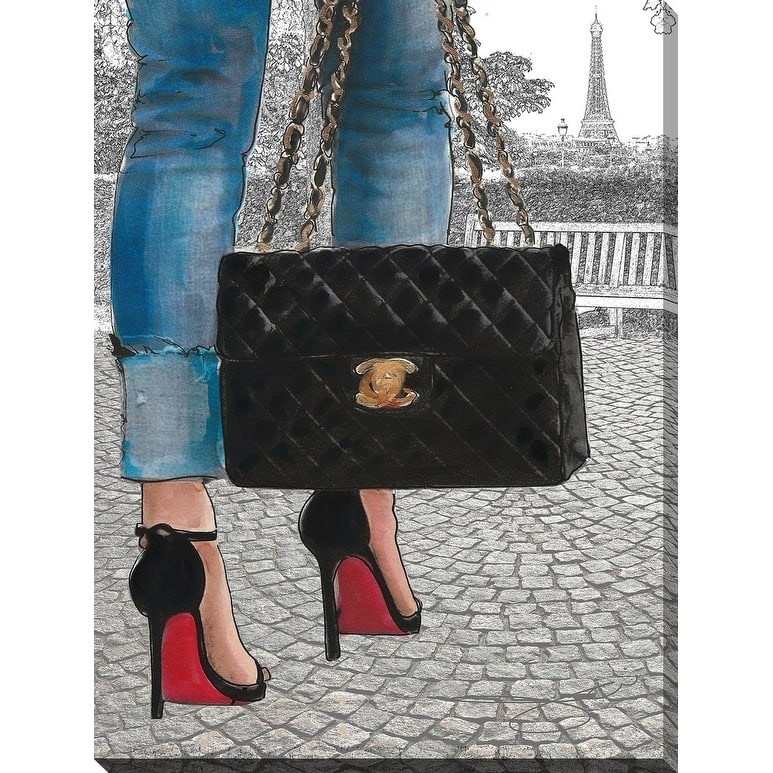 BY Jodi "Paris park" Giclee Stretched Canvas Wall Art