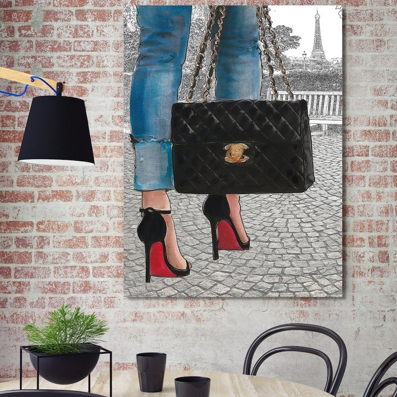 BY Jodi "Paris park" Giclee Stretched Canvas Wall Art