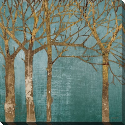 "Golden Day Turquoise" Giclee Stretched Canvas Wall Art