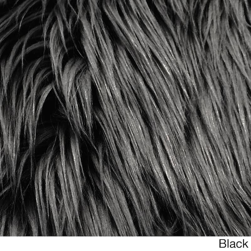 Legacy Faux Sheepskin 10-pelt Shag Rug (6' x 10') - 6' x 10' - Onyx