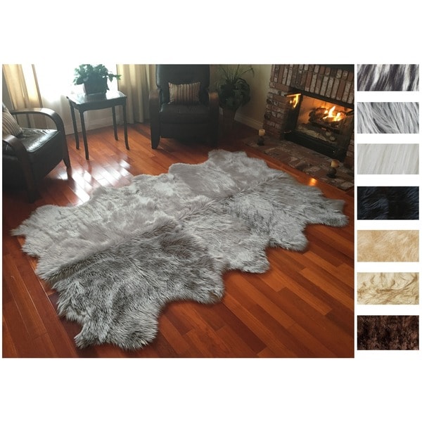Legacy Faux Sheepskin 10-pelt Shag Rug (6' x 10')