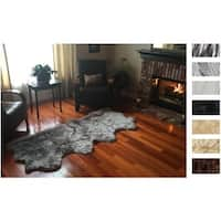 Shaggy Soft Faux Sheepskin Fur Area Rugs, 2.5x4 Feet Fluffy Faux Fur Area  Rugs Luxury Beside Carpet for Bedroom Living Room,Grey