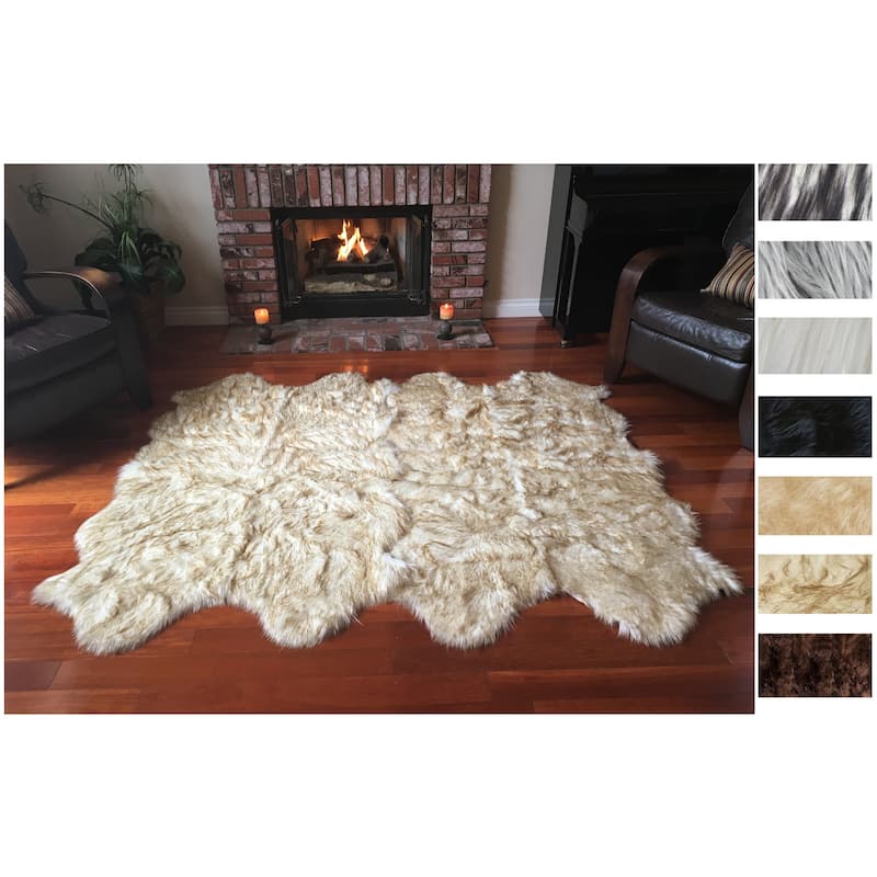 Legacy Faux Sheepskin 8-pelt Shag Rug (6' x 8')