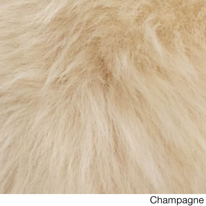 Legacy Faux Sheepskin Single Pelt Shag Accent Rug (2' x 3') - 2' x 3' - Champagne