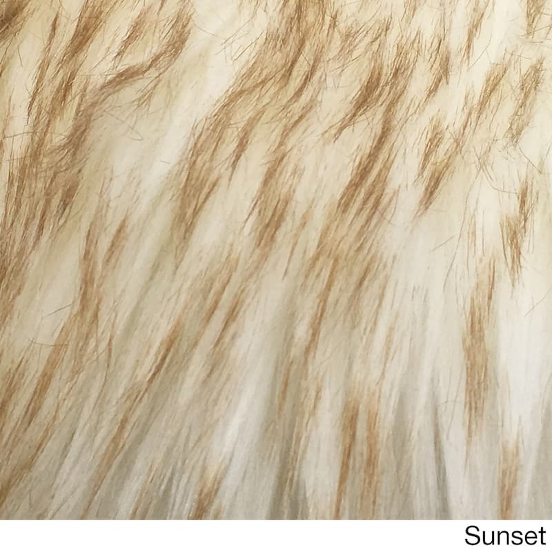 Legacy Faux Sheepskin Single Pelt Shag Accent Rug (2' x 3') - 2' x 3' - Sunset