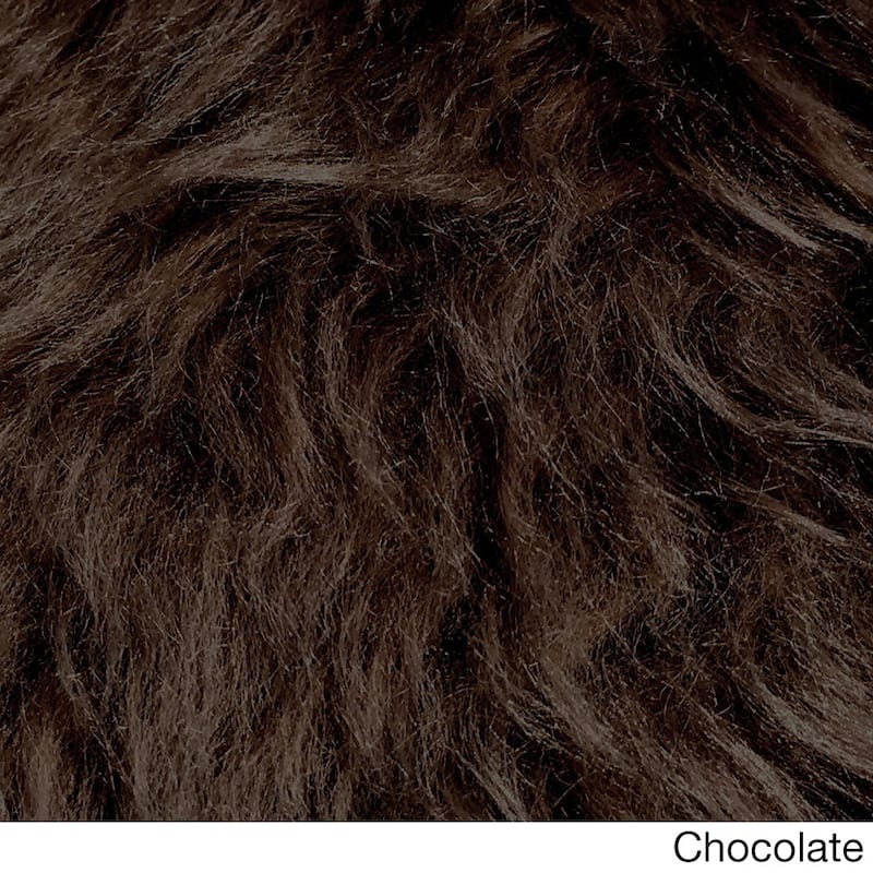 Legacy Faux Sheepskin Single Pelt Shag Accent Rug (2' x 3') - 2' x 3' - Chocolate