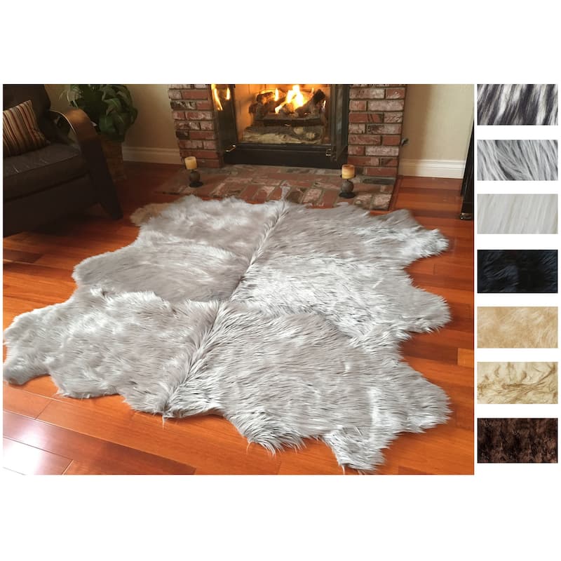 Legacy Faux Sheepskin Wool 6-pelt Shag Rug (6' x 6')