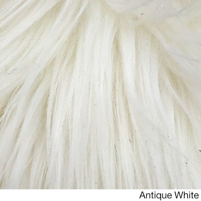 Legacy Faux Sheepskin Wool 6-pelt Shag Rug (6' x 6') - 6' x 6' - Antique White