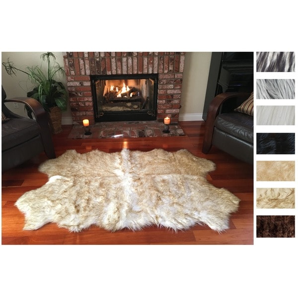 Legacy Faux Sheepskin 4-Pelt Shag Rug (4' x 6'). Opens flyout.