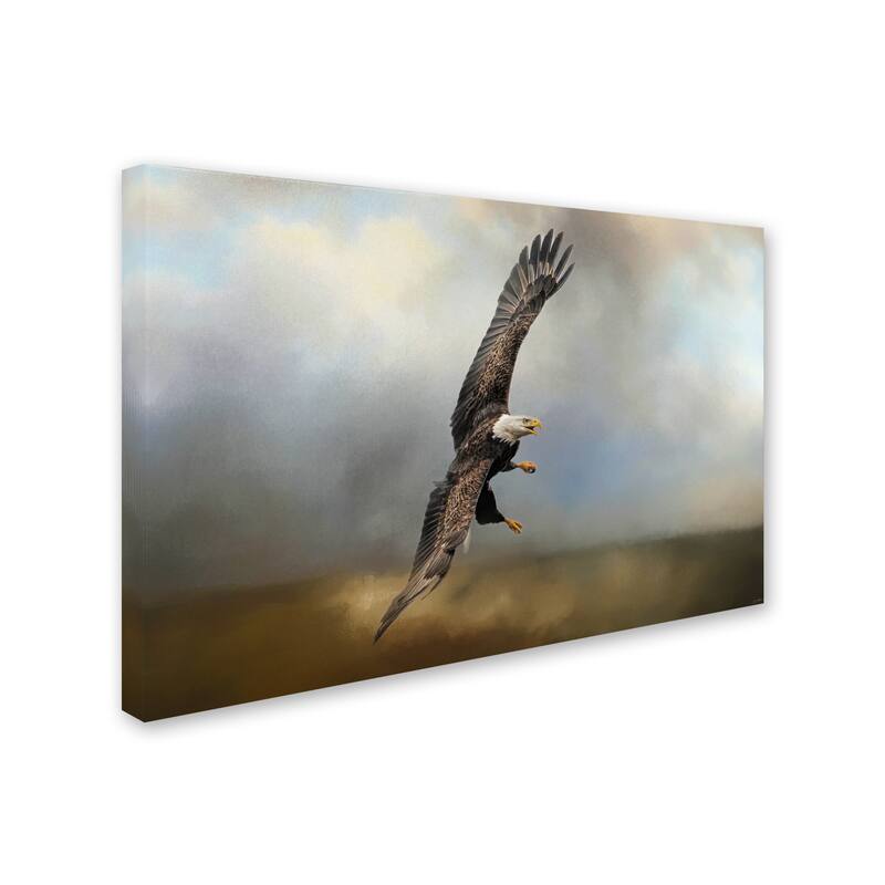 Jai Johnson 'Up Against The Stormy Sea Bald Eagle' Canvas Art