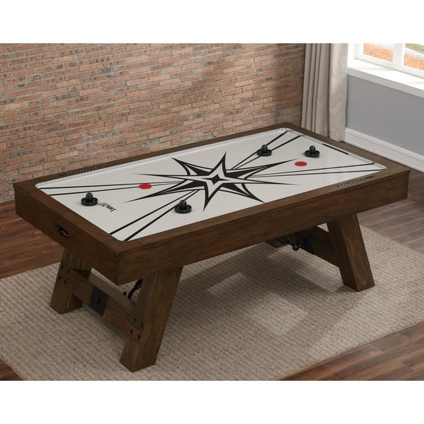 Shop Savannah Brown Wood Air Hockey Table Overstock 16589849